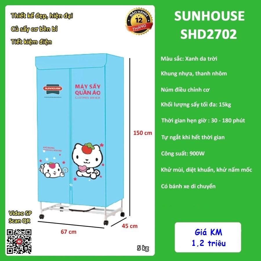 Tủ sấy quần áo SUNHOUSE SHD2702