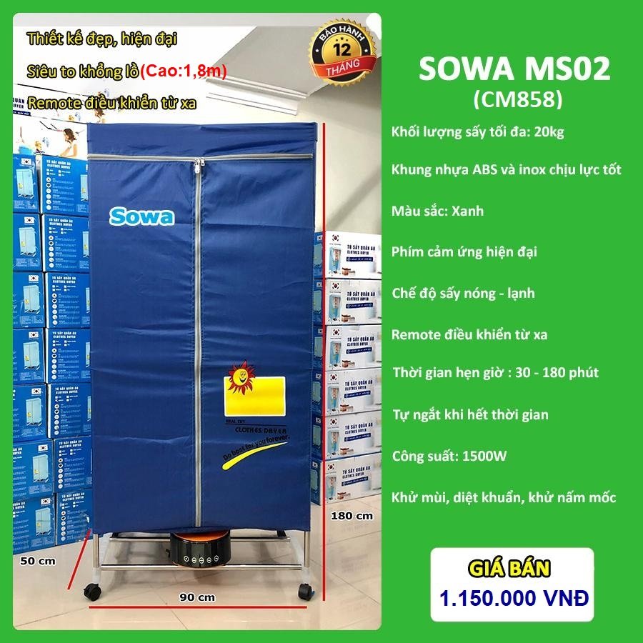 Tủ sấy quần áo Sowa MS02